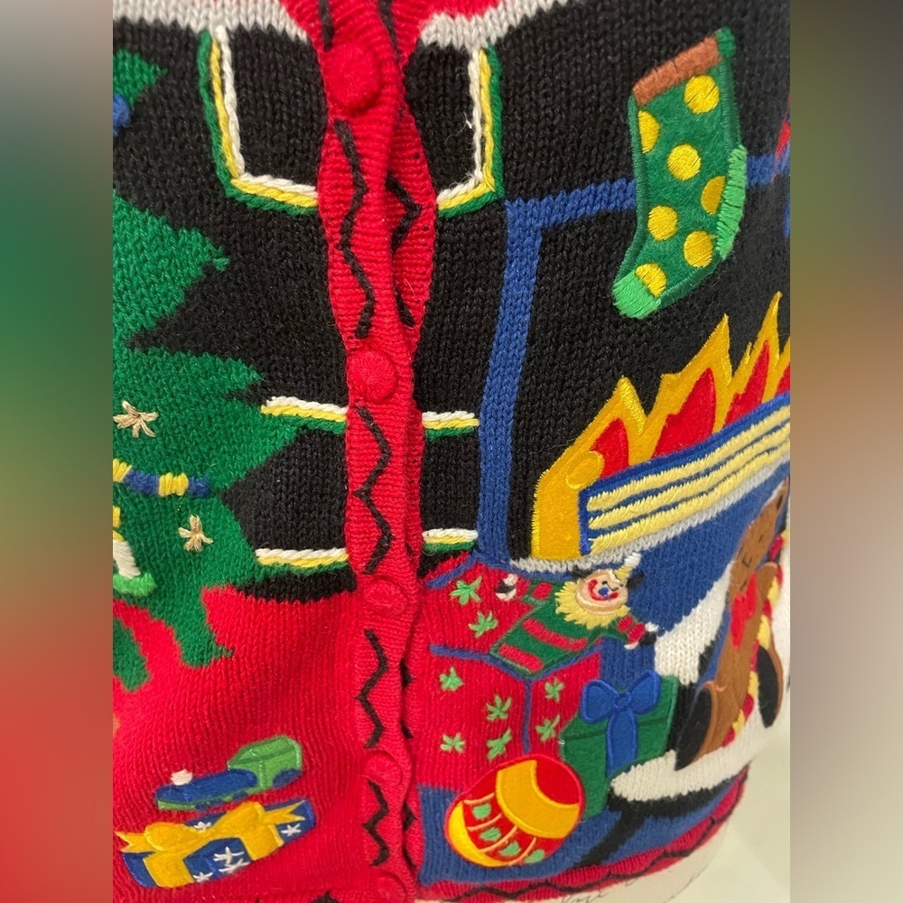 Designer Originals Studio Christmas Sweater Vest S – Ugly Holiday Party Teddy - Picture 5 of 7